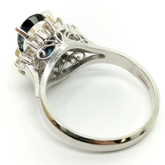 SOLD Jewelry Ring Sapphire 1.58ct Platinum - Picture 3 of 13